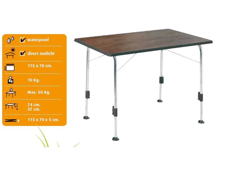 Dukdalf Kampeertafel Stabilic 3 Houtnerf 4 Dukdalf Kampeertafel Stabilic 3 Houtnerf - Afbeelding 2