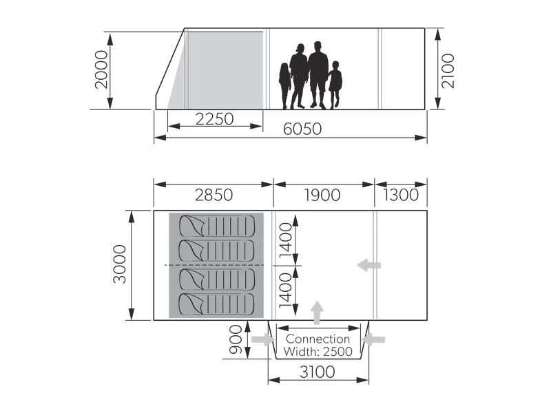 Dometic Rarotonga Drive Away FTT 401 TC RH Camper-bus Tent 7 Dometic Rarotonga Drive Away FTT 401 TC RH Camper-bus Tent - Afbeelding 5