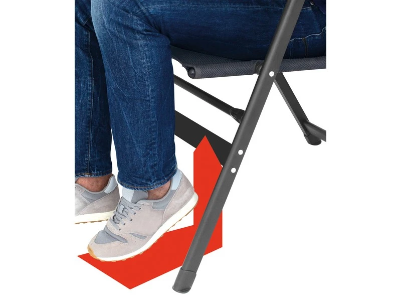 Eurotrail Grenoble 3d Mesh Campingstoel Grijs 4 Eurotrail Grenoble 3d Mesh Campingstoel Grijs - Afbeelding 2