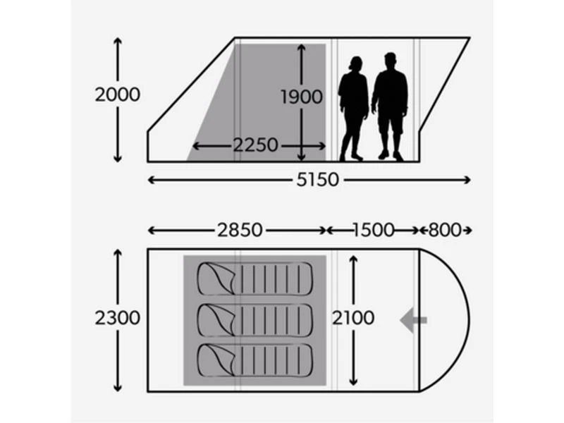Dometic Opblaasbare Familie Tent Ftc Boracay 301 Tc 5 Dometic Opblaasbare Familie Tent Ftc Boracay 301 Tc - Afbeelding 3