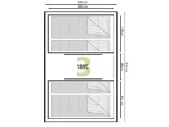 Eurotrail Vis-a-vis Tent Santiago BTC 7 Eurotrail Vis-a-vis Tent Santiago BTC -Kampeer Verkoop Winkel 55 2 eurotrail santiago btc plattegrond ette0609 2701