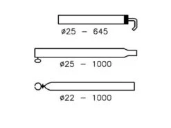 Umefa Campking Extra Dakligger 25-22 Mm 170-250 Cm Zilververzinkt Staal