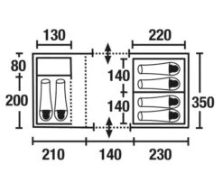 High Peak Porto 6 -Kampeer Verkoop Winkel high peak koepeltent porto 6 plattegrond 12240 2