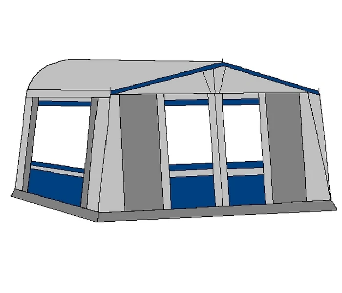 Te Velde Voortent De Vaart Lux 240 Cm Blauw 3 Te Velde Voortent De Vaart Lux 240 Cm Blauw