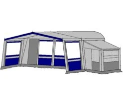 Te Velde Voortent De Vaart Lux 310 Cm. Blauw 9 Te Velde Voortent De Vaart Lux 310 Cm. Blauw -Kampeer Verkoop Winkel te velde voortenten met uitbouw en luifel de vaart lux blauw8